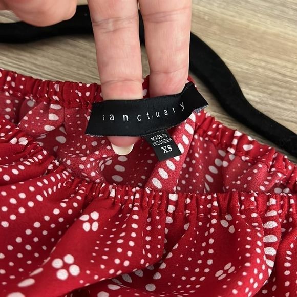 Anthropologie peasant blouse red size extra small - Picture 4 of 8